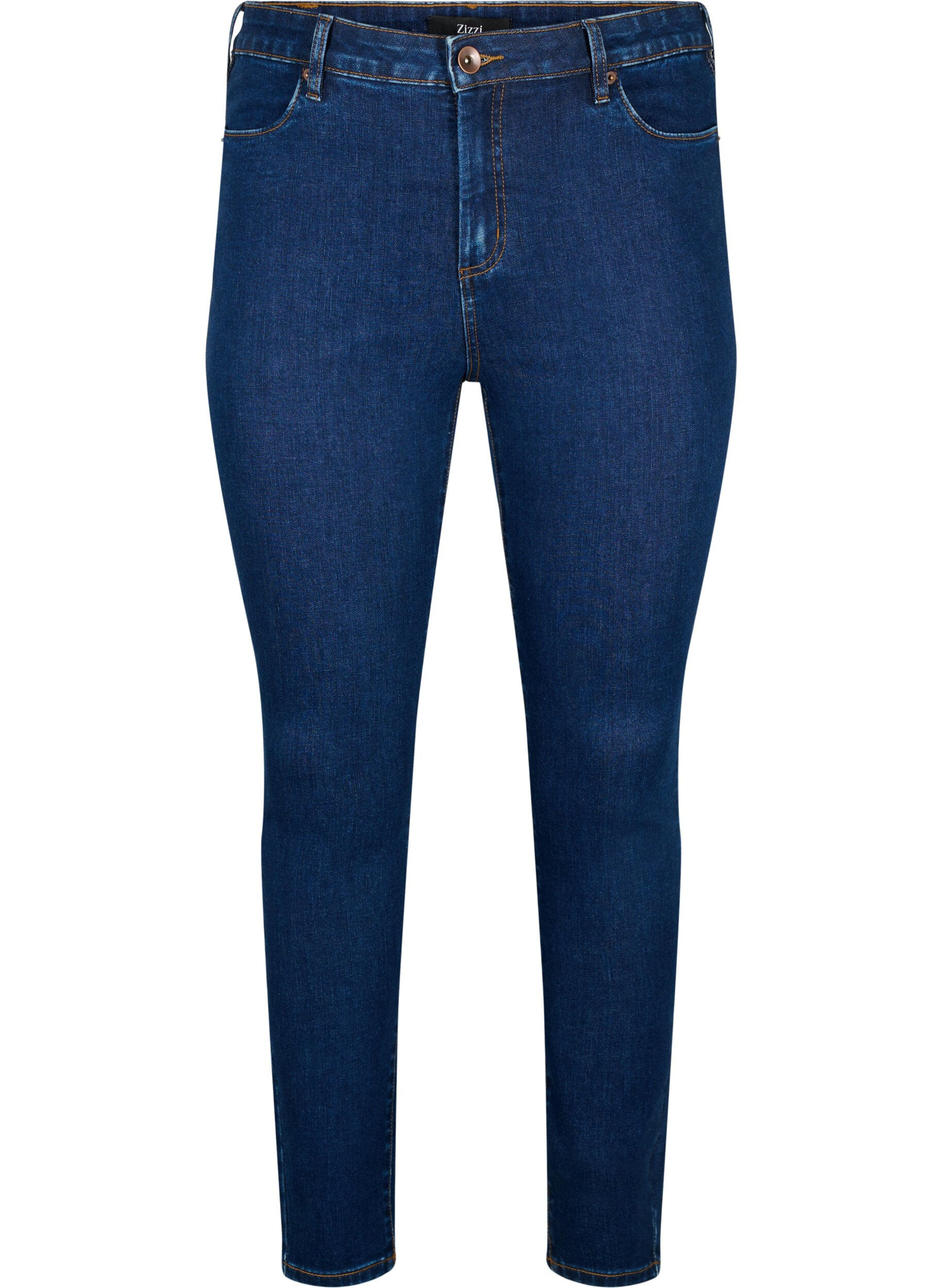 Zizzifashion Amy jeans with a high waist and super slim fit, Blue, Packshot image number 0