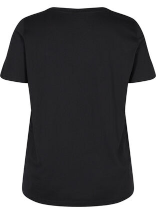 Cotton t-shirt with two-tone printed logo, Black Originality, Packshot image number 1