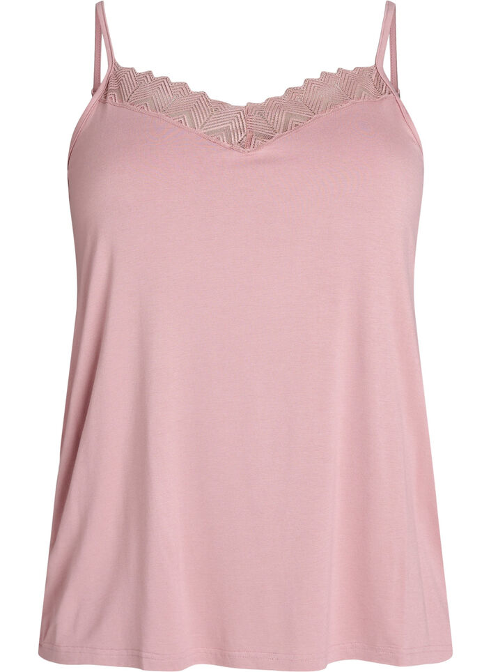 Top with lace detail and spaghetti straps, 1342, Packshot image number 0