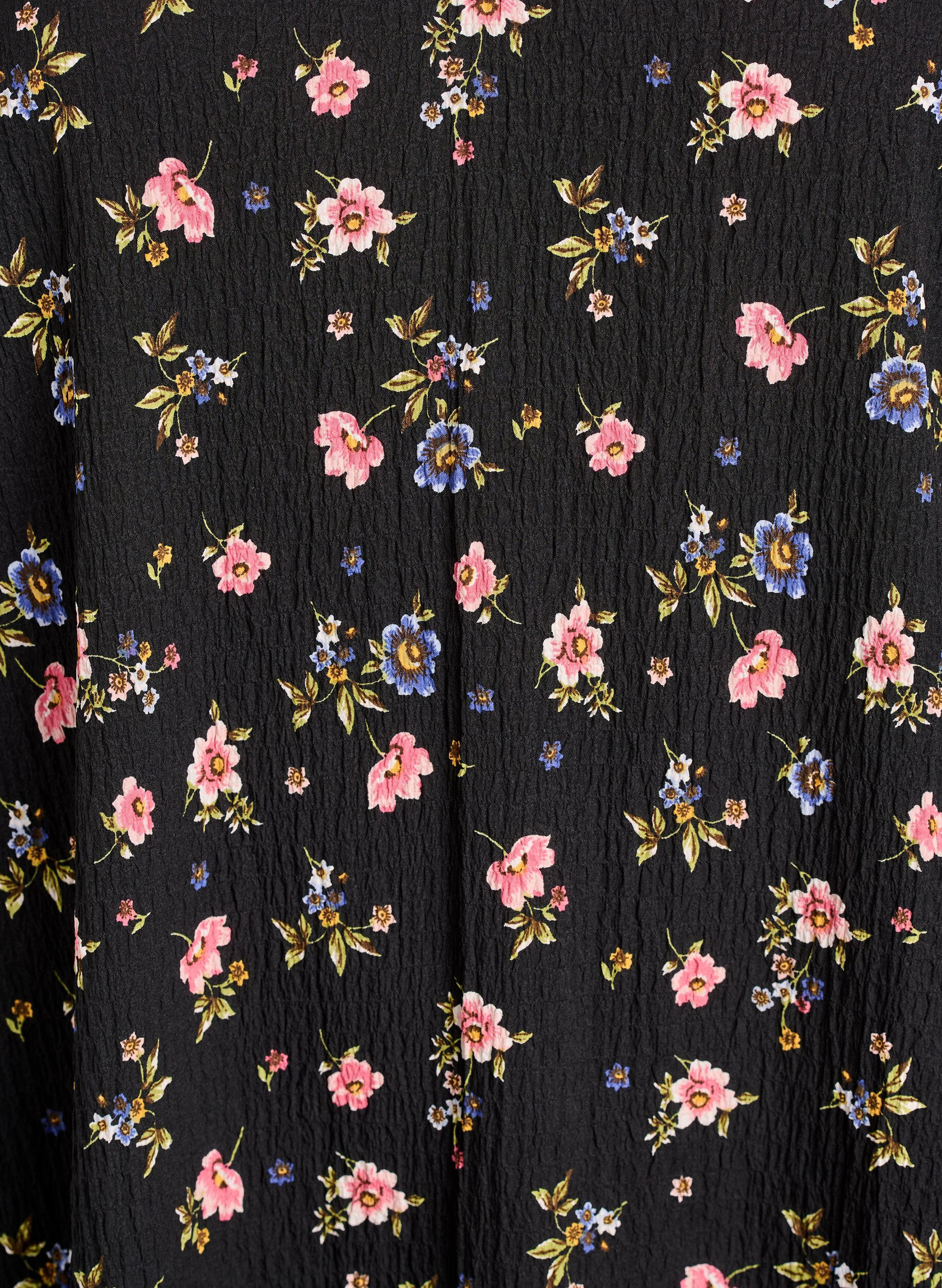 Zizzifashion Short-sleeved dress with V-neck, Black, Packshot image number 2