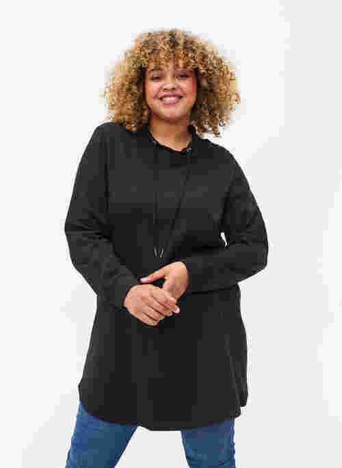 Long-sleeved tunic with drawstrings