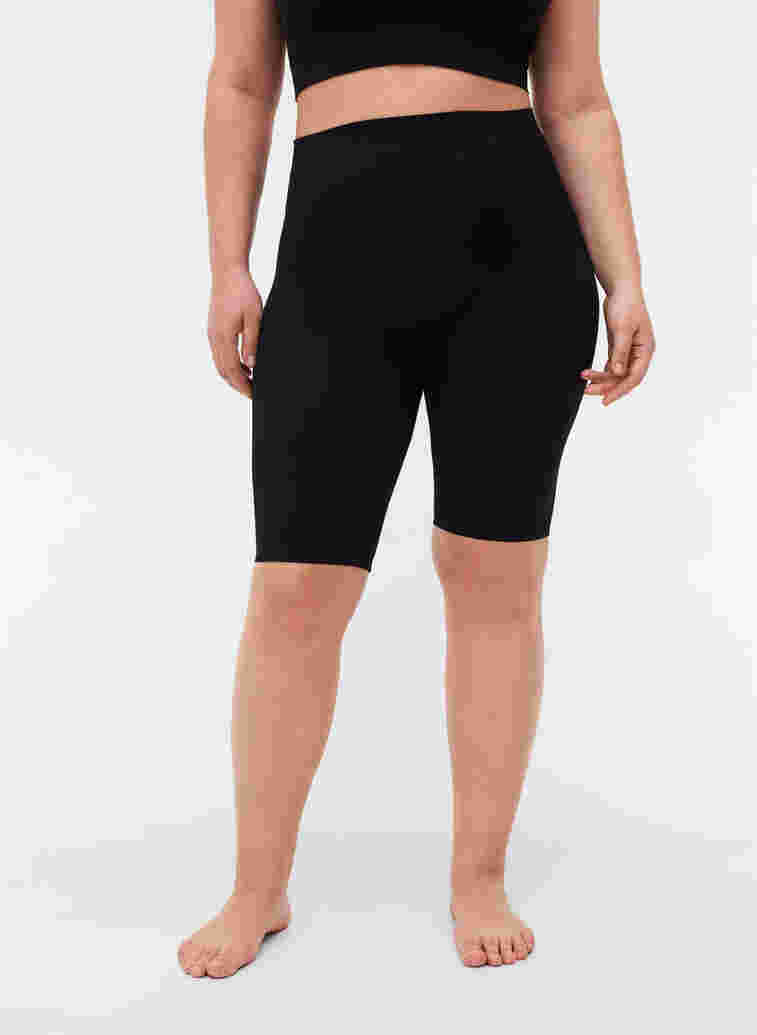 Seamless cycling shorts, Black, Model image number 3