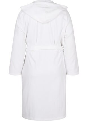 	 Dressing gown with hood and pockets, Cloud Dancer, Packshot image number 1