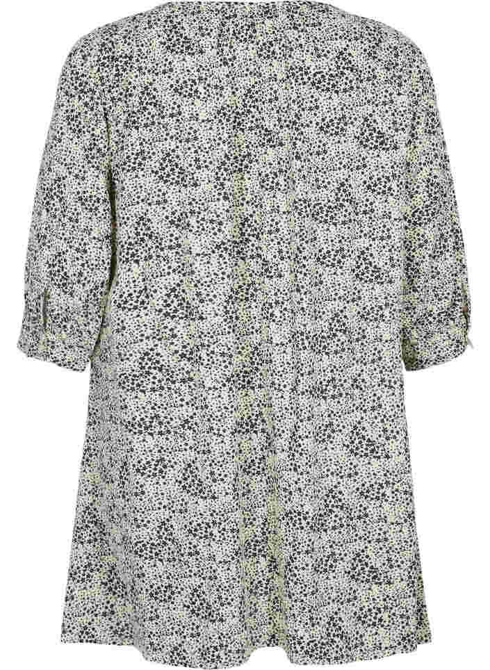 Floral tunic in viscose, Off White Ditsy, Packshot image number 1