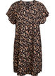 V-neck dress in viscose, Black, Packshot image number 0