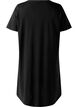 Short-sleeved nightgown in organic cotton, Black, Packshot image number 1