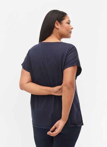 Short sleeved workout t-shirt, Night Sky, Model image number 1