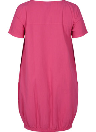 Short sleeve cotton dress, Beetroot Purple, Packshot image number 1