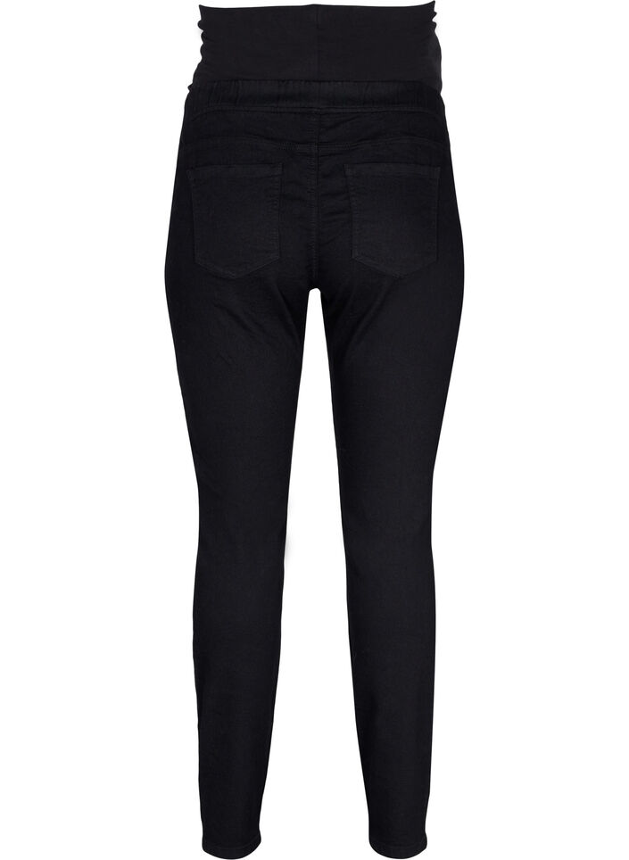 Pregnancy jeggings with back pockets, Black, Packshot image number 1