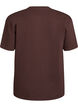 Sporty T-shirt in organic cotton, Brown, Packshot image number 1
