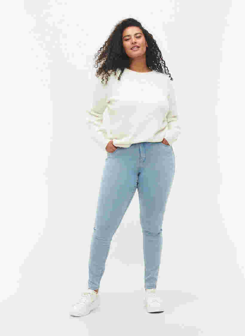 High-waisted super slim Amy jeans , Ex Lgt Blue, Model image number 0