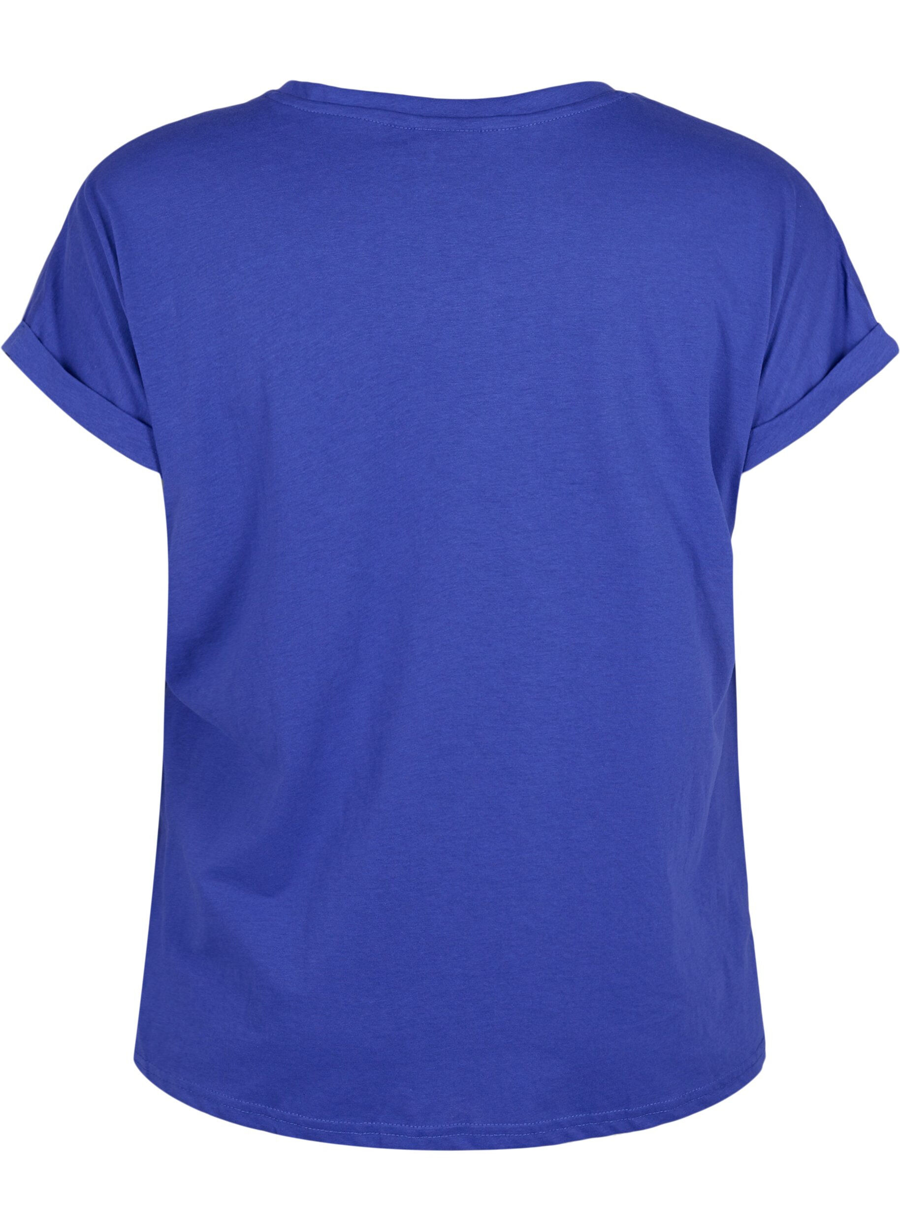 Zizzifashion Short-sleeved t-shirt in a cotton blend, Blue, Packshot image number 1