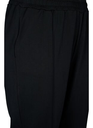 Trousers in modal mix with slit, Black, Packshot image number 2