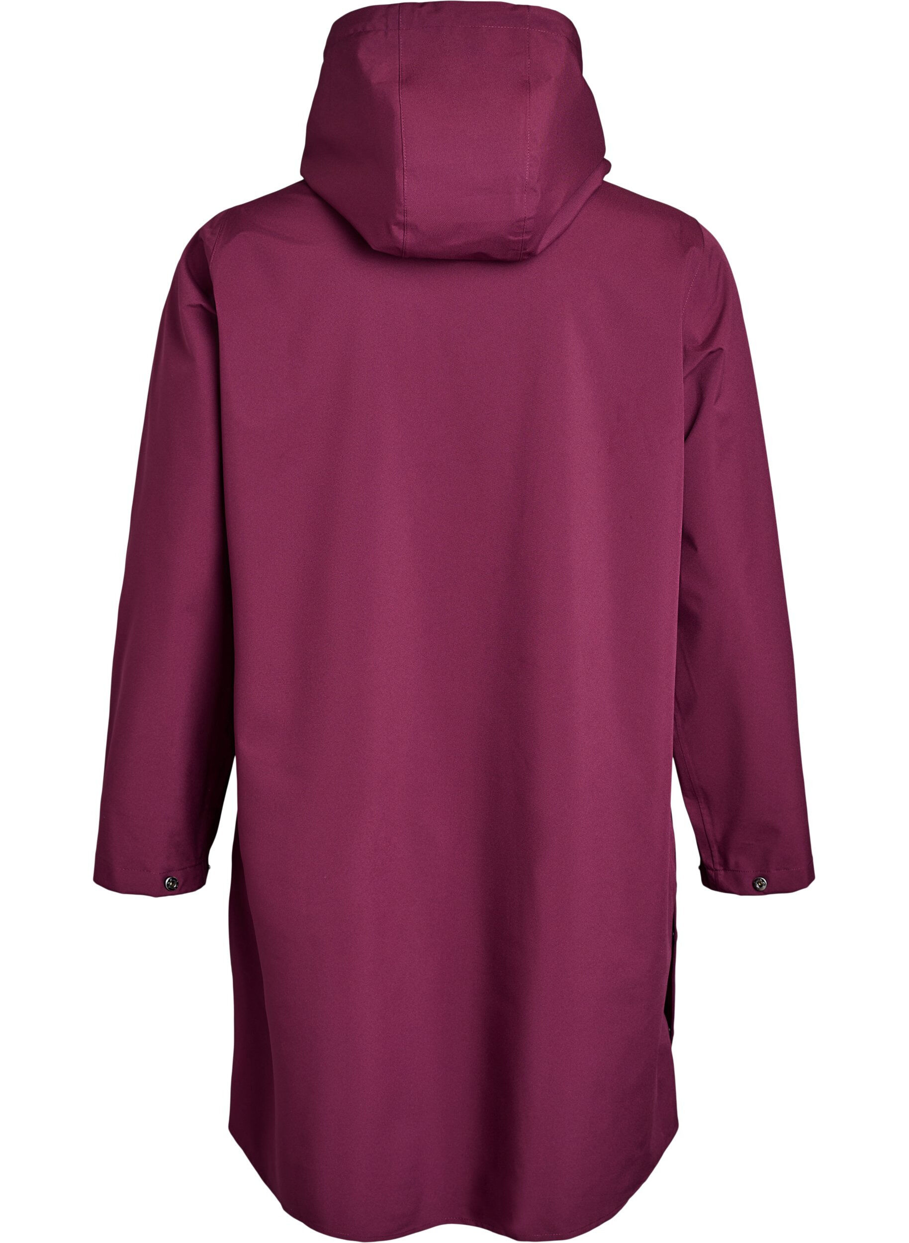 ZizzifashionRain jacket with pockets and hood, Dark Bordeaux, Packshot image number 1
