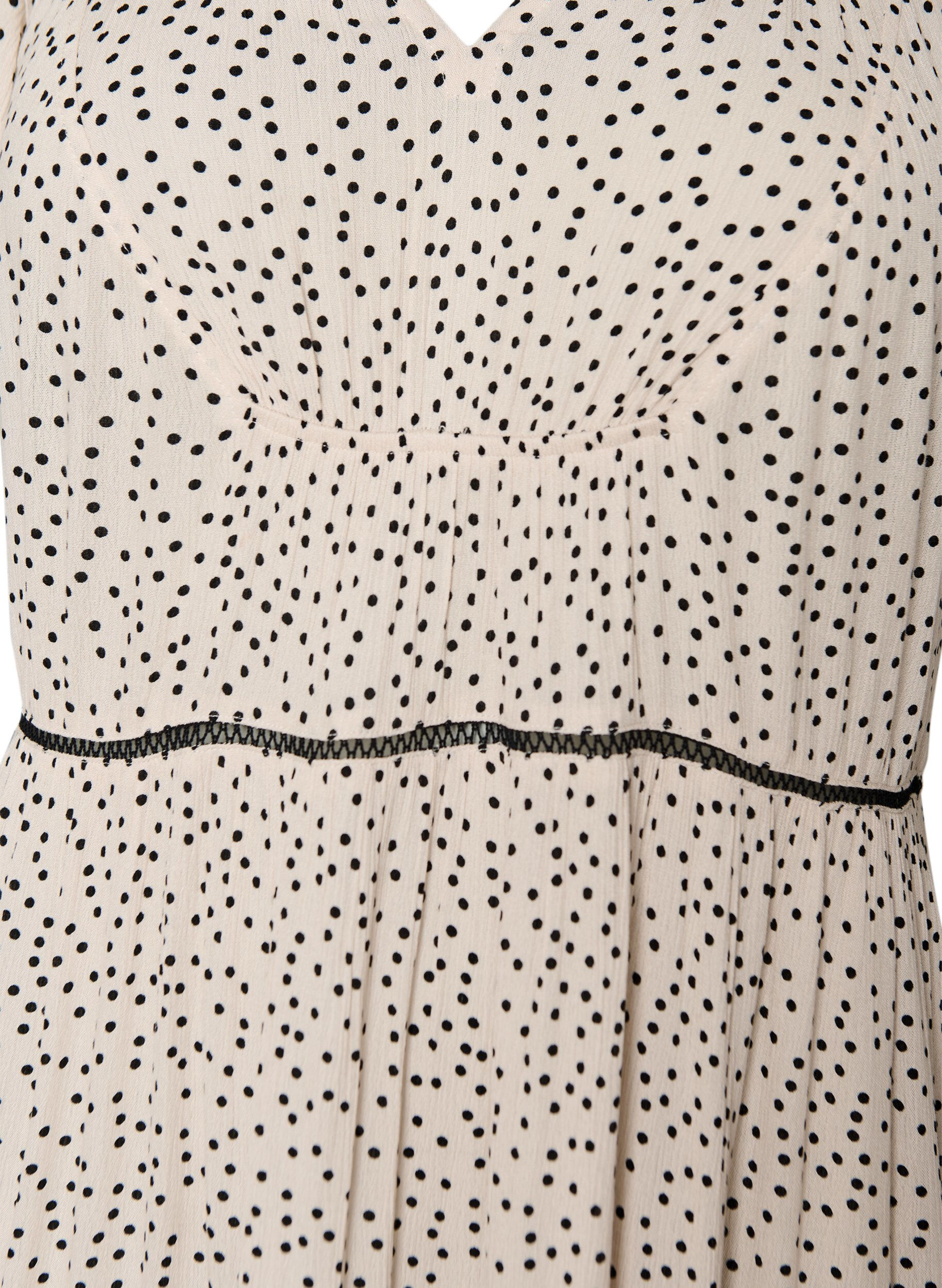 Zizzifashion Patterned viscose midi dress, White, Packshot image number 2