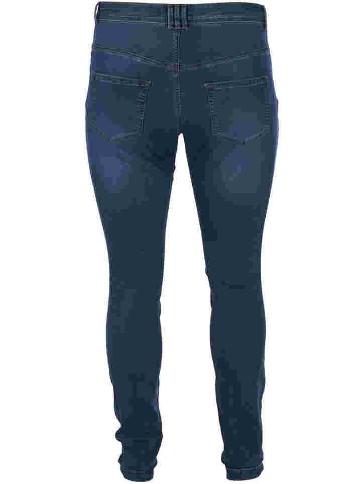 Extra slim fit Nille jeans with a high waist, Blue d. washed, Packshot image number 1