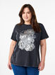 T-shirt in organic cotton with a cool print, Grey, Model image number 0