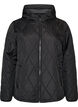 Lightly padded jacket with diamond quilt, Black, Packshot image number 0