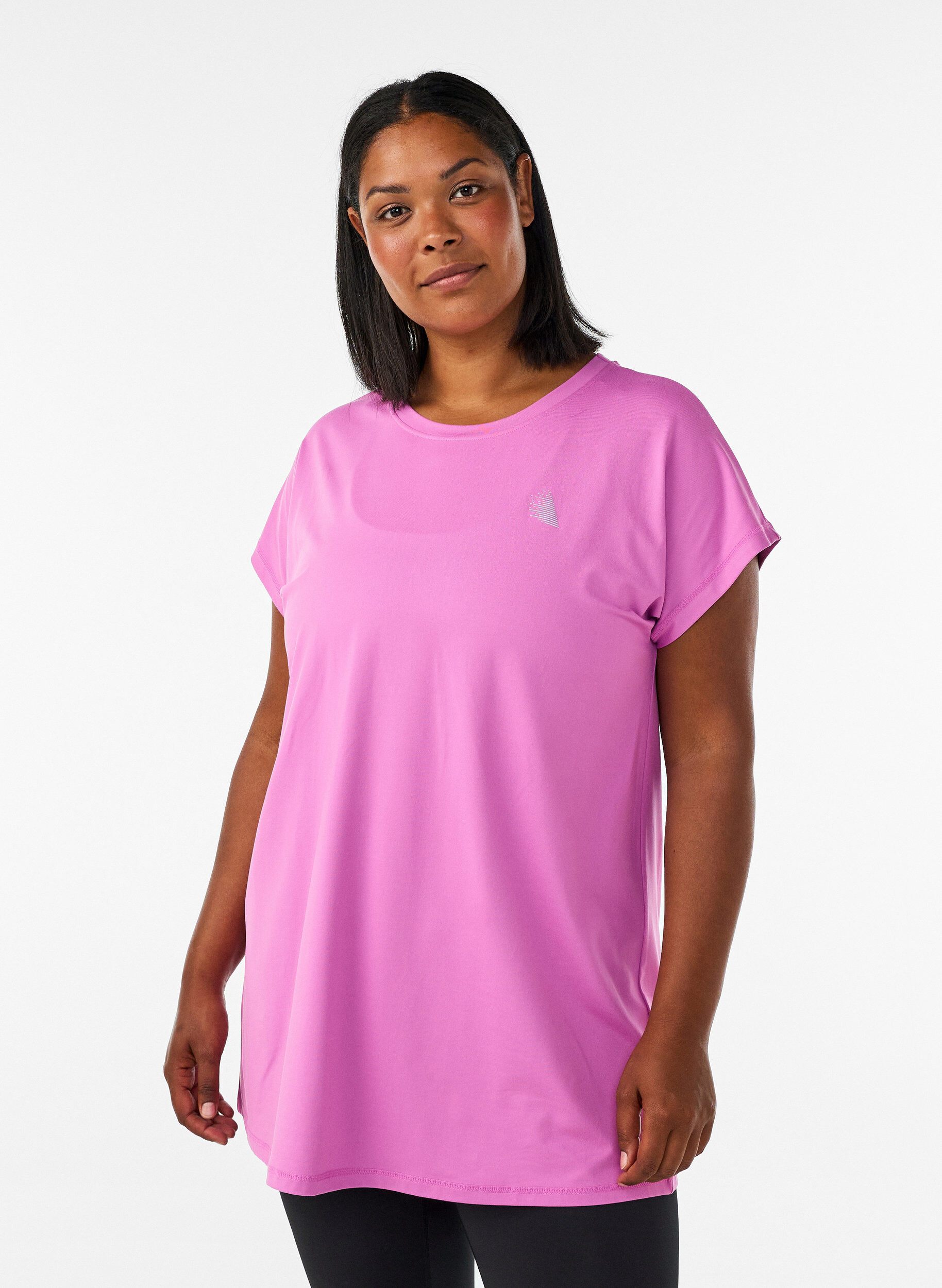 ZizzifashionLong workout T-shirt, Pink, Model image number 0