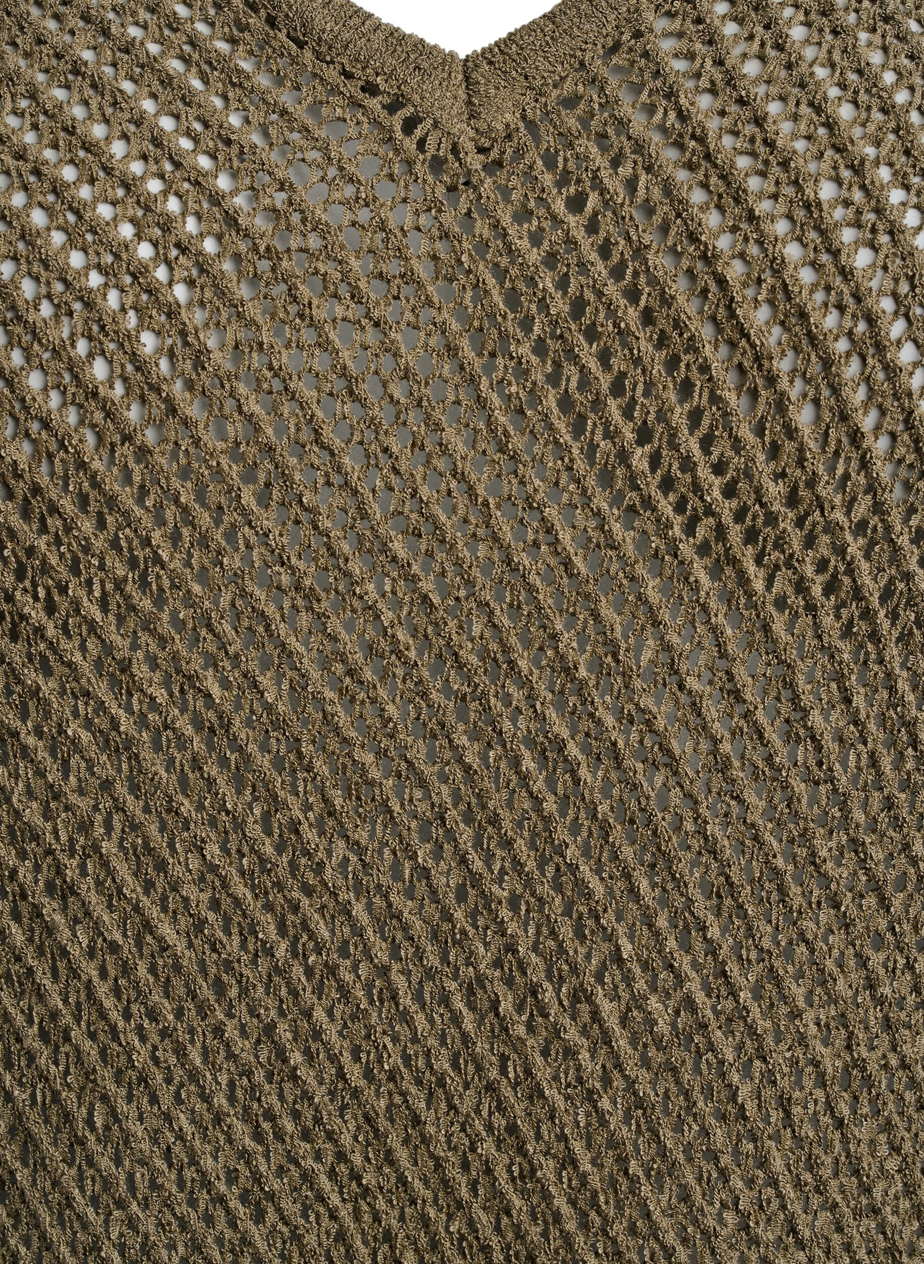 Zizzifashion FLASH - Sleeveless knitted top with v-neck, Green, Packshot image number 2