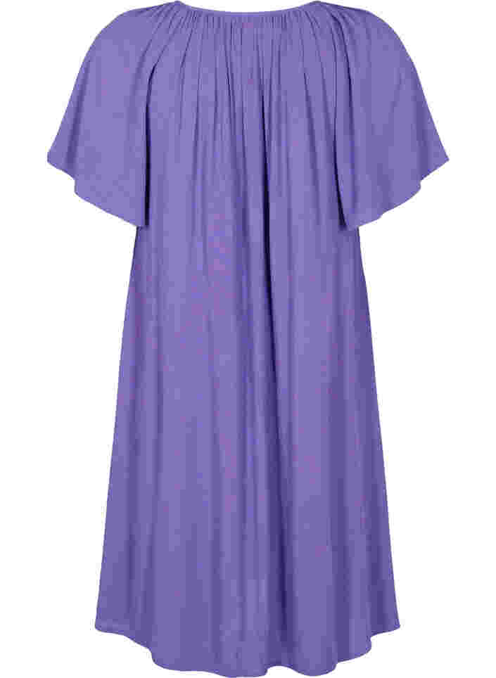 Short-sleeved viscose dress, Passion Flower, Packshot image number 1