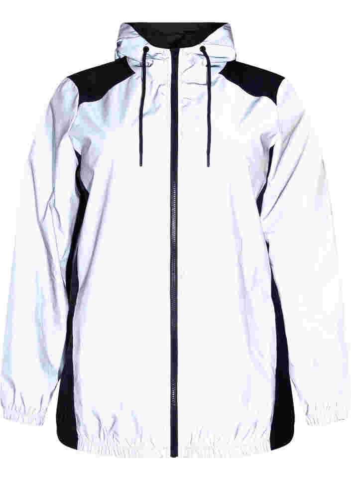 Reflective jacket with hood, Black w. Reflex, Packshot image number 3