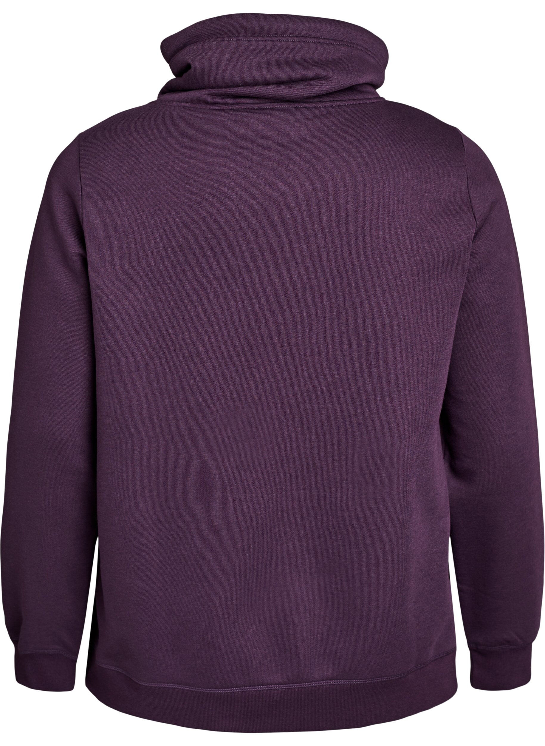 Zizzifashion FLASH - Sweatshirt with high collar and pockets, Purple, Packshot image number 1