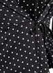 Polka dot blouse with tie-fastening and 3/4-sleeves, Black, Packshot image number 3