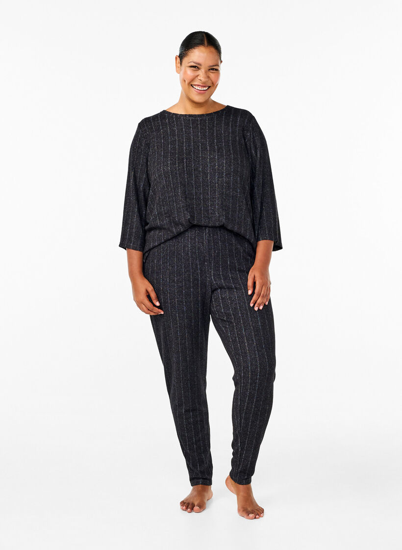 Lounge trousers with pockets, Black, Model image number 0