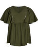 Blouse with short ruffle sleeves, Green, Packshot image number 0