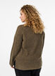 Ribbed jumper with decorative buttons, Brown, Model image number 2