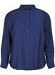 Shirt with collar and chest pockets, Blue, Packshot image number 0