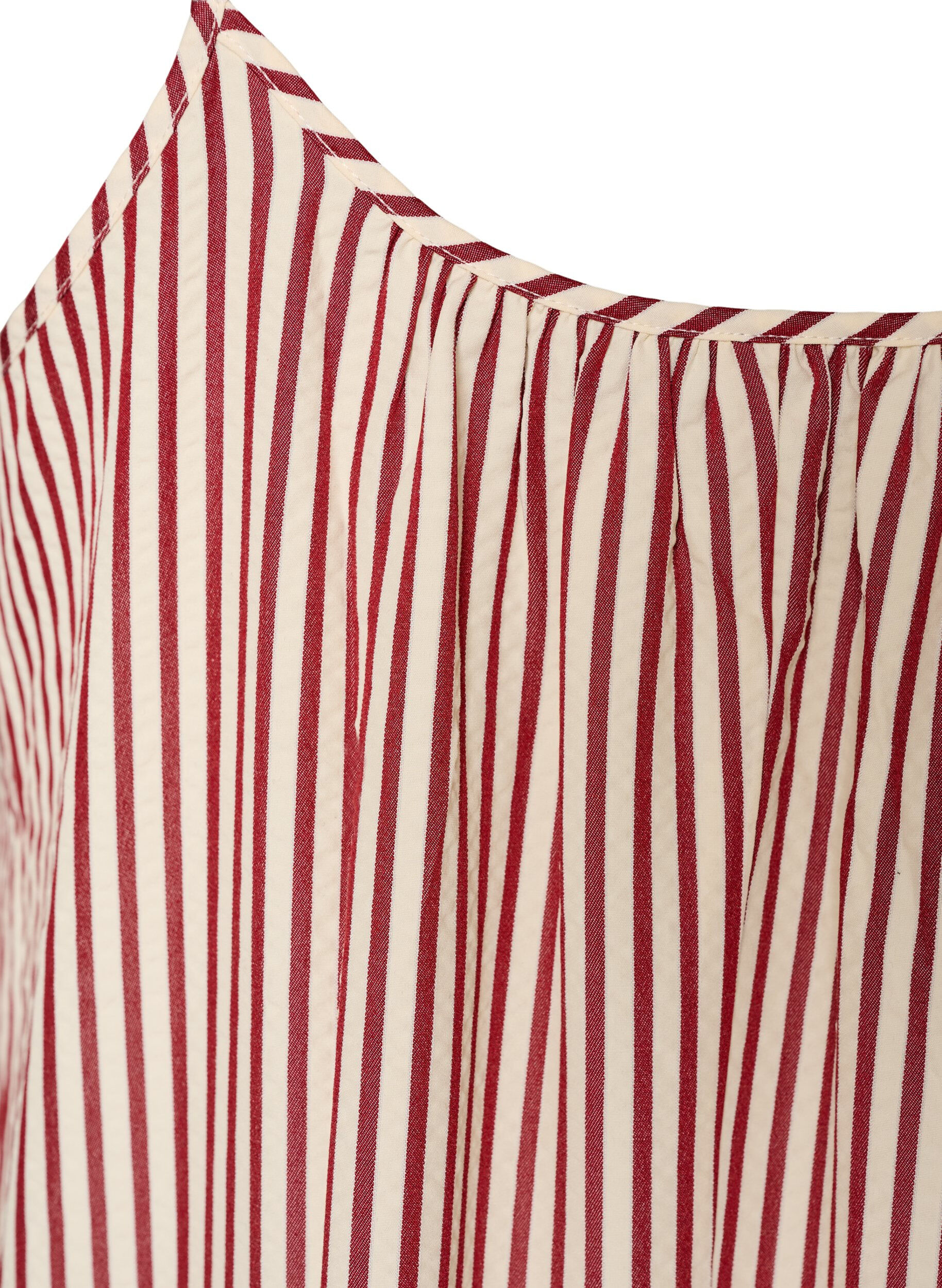 ZizzifashionSummer dress with stripes and A-line shape, Red, Packshot image number 3