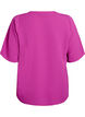 Short-sleeved blouse with V-neck, Purple, Packshot image number 1
