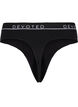 Cotton g-string with a regular waist, Black, Packshot image number 1