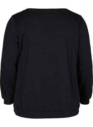Maternity sweater with ribbed edges, Black, Packshot image number 1