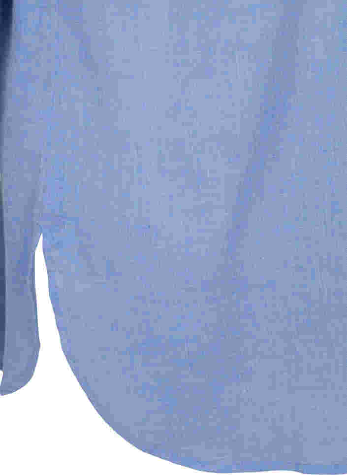 Long shirt with 3/4 sleeves and v-neckline, Ultramarine, Packshot image number 3