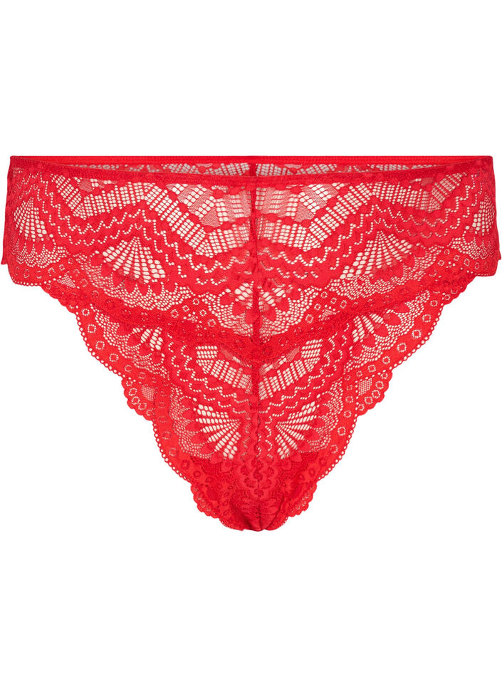 Lace g-string with regular waist, Salsa, Packshot image number 0