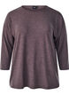 Jersey blouse with 3/4 sleeves, Brown, Packshot image number 0