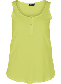 Top with a round neck in ribbed fabric