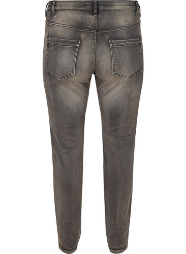 Slim fit Emily jeans with normal waist, Dark Grey Denim, Packshot image number 1