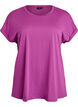 Short-sleeved t-shirt in a cotton blend, Purple, Packshot image number 0