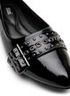 Wide fit - Ballerina with strap and studs, Black, Packshot image number 3