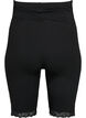 Pregnancy bike shorts with lace trim, Black, Packshot image number 1