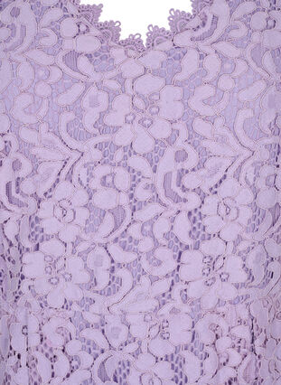 Short-sleeved lace dress with v-neckline, Lavendula, Packshot image number 2