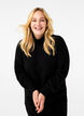 Long knit dress with turtleneck, Black, Model image number 2