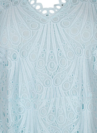 Crochet dress with short sleeves, Delicate Blue, Packshot image number 2