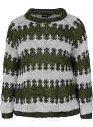 Patterned knitted jumper, Forest Night Comb, Packshot