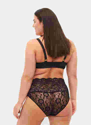 3-pack hipster underwear in lace material, Black, Model image number 1