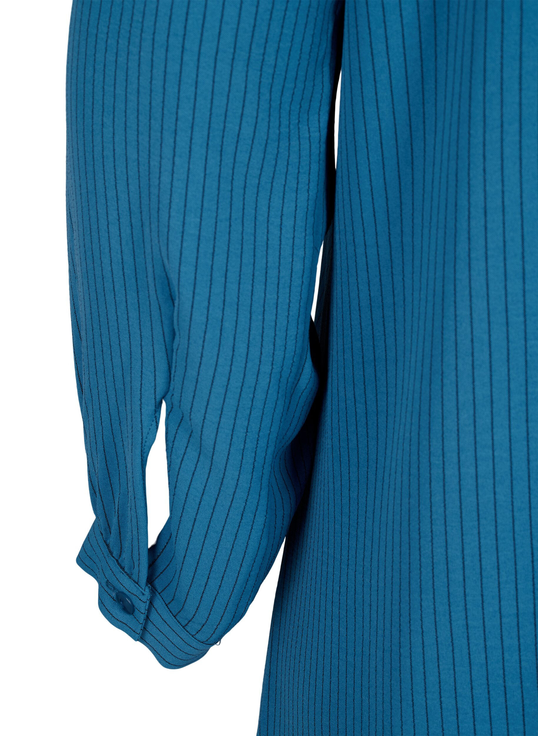 Zizzifashion Striped dress with ruffle details, Blue, Packshot image number 4